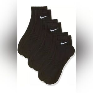 3 pack Nike training socks black ankle height